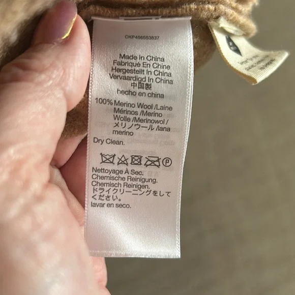 Madewell Heather Toffee Boiled Wool Half Zip Pullover Sweater. - Picture 3 of 3